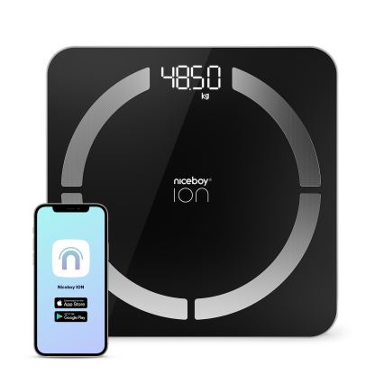 Niceboy ION SmartScale - Smart digital personal scale 3xAAA black