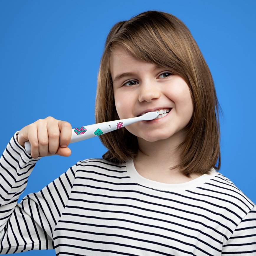 Niceboy ION Sonic Kids - Children's sonic toothbrush IPX7 white