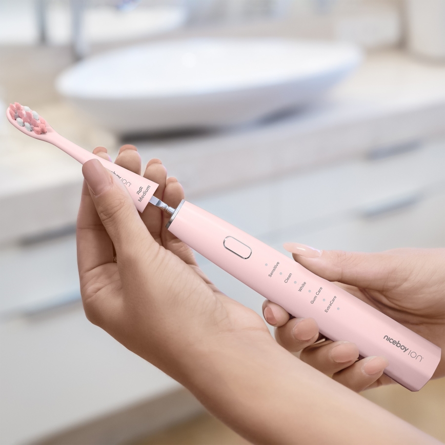 Niceboy ION Sonic - Sonic toothbrush IPX7 pink