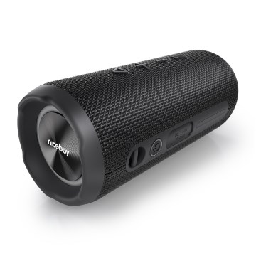 Niceboy Nexus - LED Wireless speaker with a microphone 26W/4000 mAh IPX6 black
