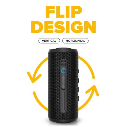 Niceboy Nexus - LED Wireless speaker with a microphone 26W/4000 mAh IPX6 black