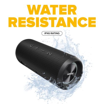 Niceboy Nexus - LED Wireless speaker with a microphone 26W/4000 mAh IPX6 black