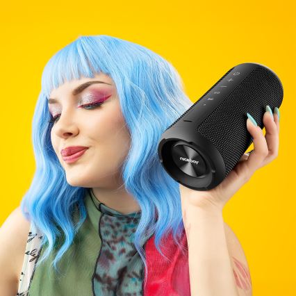 Niceboy Orion - LED Wireless speaker with a microphone 24W/2200 mAh IPX7 black