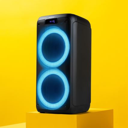 Niceboy PARTY Boss 2 - LED Wireless speaker with a microphone and power bank function 200W/4500 mAh + remote control