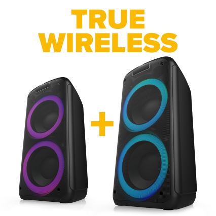 Niceboy PARTY Boss 2 - LED Wireless speaker with a microphone and power bank function 200W/4500 mAh + remote control