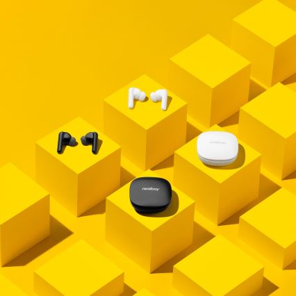 Niceboy Pins 4 PRO - Wireless earphones with ANC 380 mAh + 2x 35 mAh IP54 black