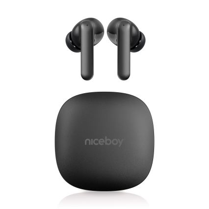 Niceboy Pins 4 PRO - Wireless earphones with ANC 380 mAh + 2x 35 mAh IP54 black