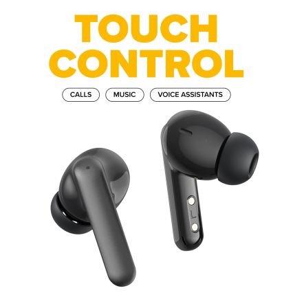 Niceboy Pins 4 PRO - Wireless earphones with ANC 380 mAh + 2x 35 mAh IP54 black