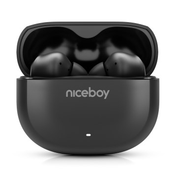 Niceboy Pins 4 - Wireless earphones with ANC 400 mAh + 2x 50 mAh IPX4 black