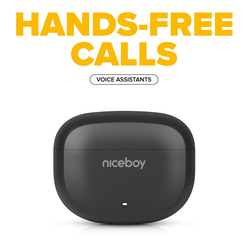 Niceboy Pins 4 - Wireless earphones with ANC 400 mAh + 2x 50 mAh IPX4 black
