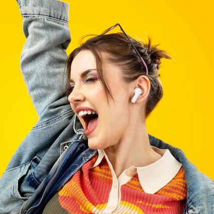 Niceboy Pins 4 - Wireless earphones with ANC 400 mAh + 2x 50 mAh IPX4 white