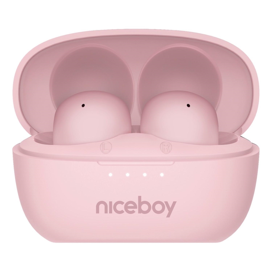 Niceboy Podsie 4 POP - Wireless Earbuds, 400 mAh + 2x 40 mAh, IPX4, Pink