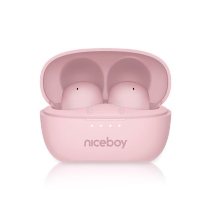 Niceboy Podsie 4 POP - Wireless Earbuds, 400 mAh + 2x 40 mAh, IPX4, Pink
