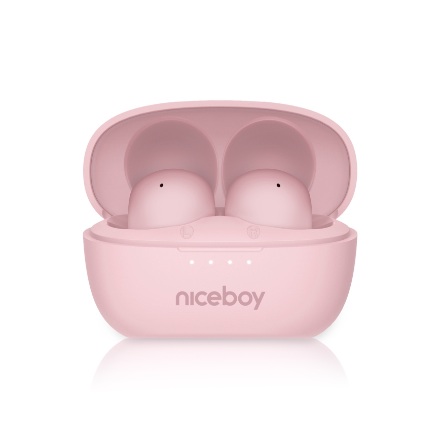 Niceboy Podsie 4 POP - Wireless Earbuds, 400 mAh + 2x 40 mAh, IPX4, Pink