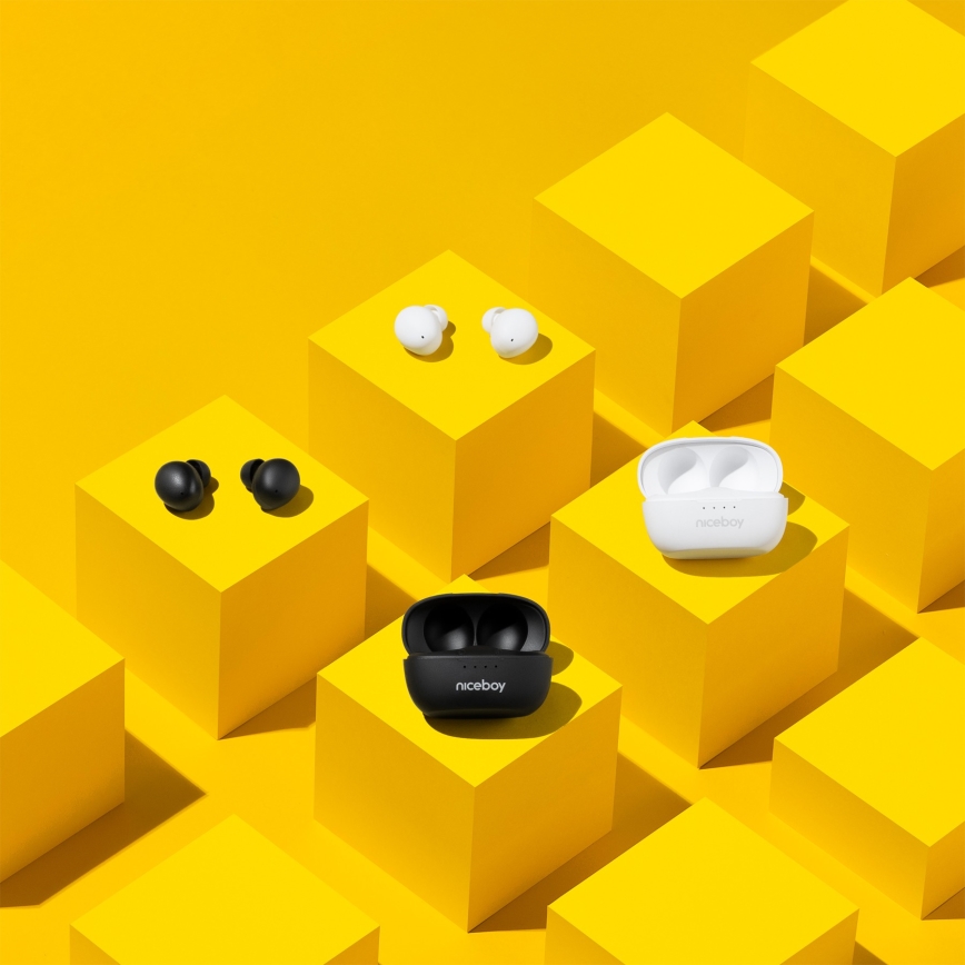 Niceboy Podsie 4 POP - Wireless earphones 400 mAh + 2x 40 mAh IPX4 black