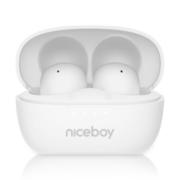 Niceboy Podsie 4 POP - Wireless earphones 400 mAh + 2x 40 mAh IPX4 white