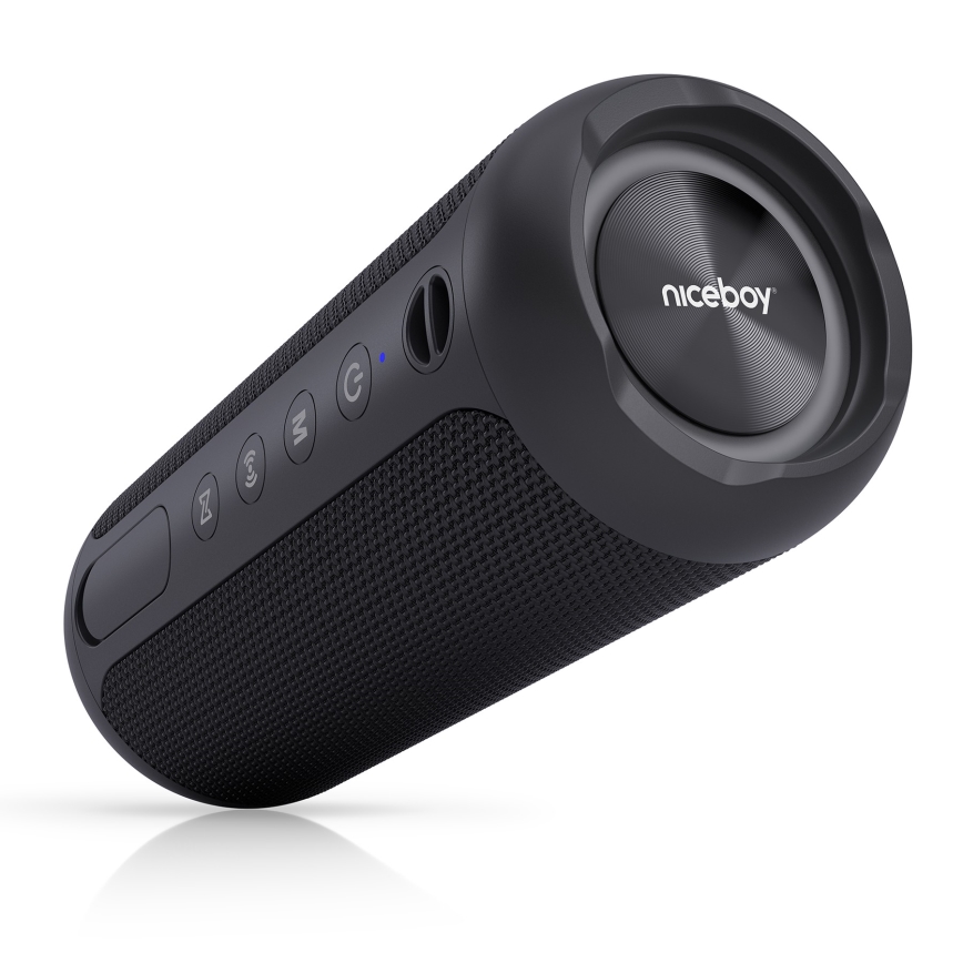 Niceboy Polaris - LED Wireless speaker with a microphone 30W/2000 mAh IPX7 black