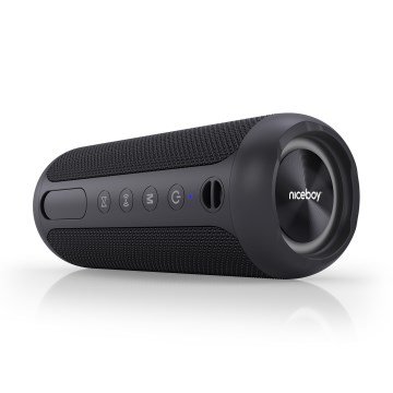 Niceboy Polaris - LED Wireless speaker with a microphone 30W/4000 mAh IPX7 black