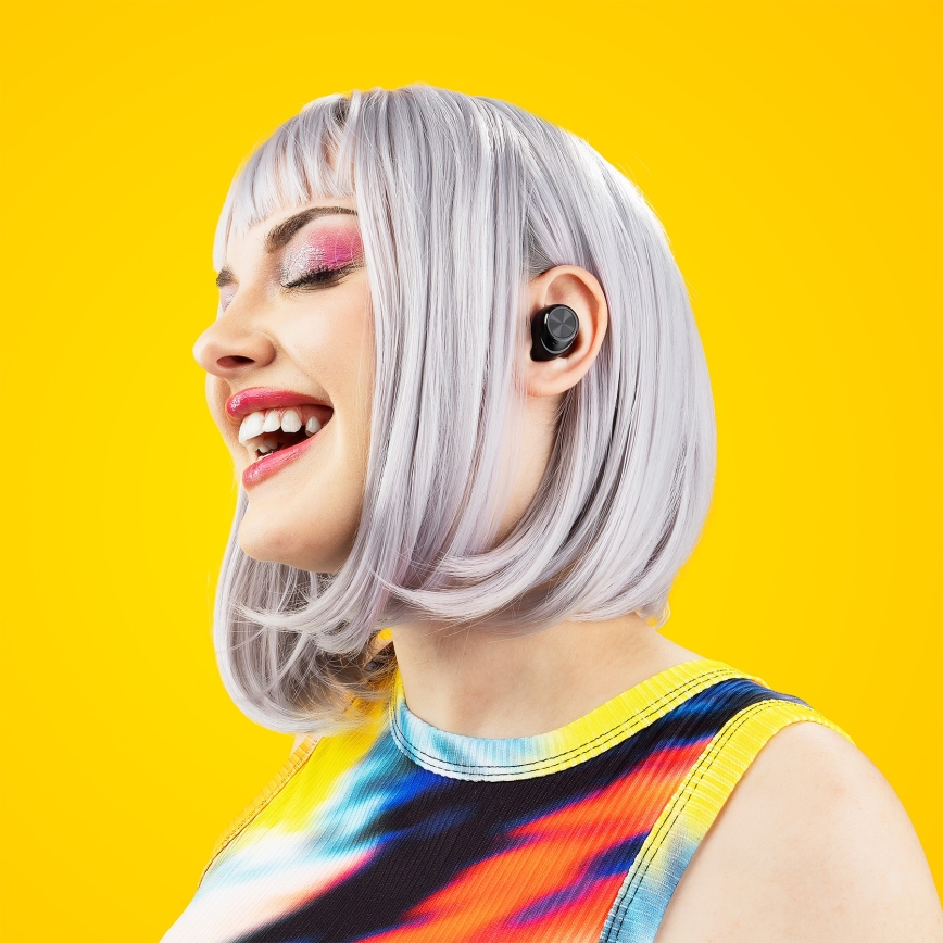Niceboy Recessed 4 - Wireless earphones 500 mAh + 2x 70 mAh IPX5 black