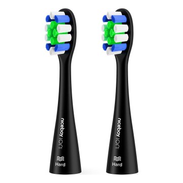 Niceboy - SET 2x Replacement head Lite Hard for toothbrush ION Sonic black