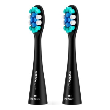 Niceboy - SET 2x Replacement head Medium for toothbrush ION Sonic and SmartSonic black