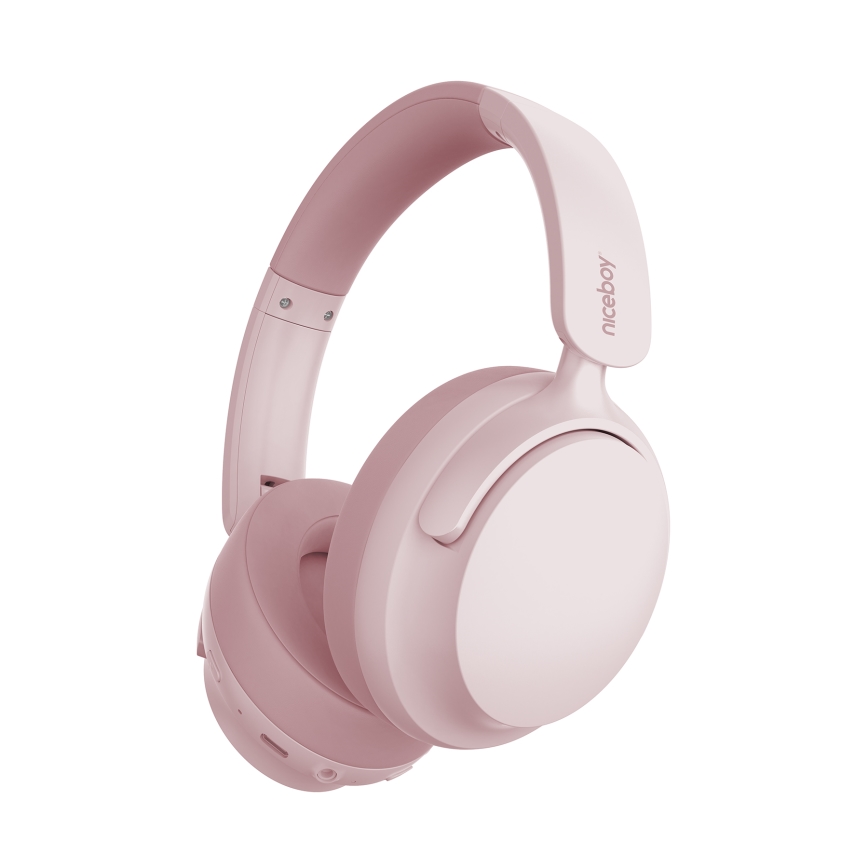 Niceboy Stellar - Wireless headphones with microphone and Active Noise Cancellation (ANC), 400 mAh, IPX4, Pink