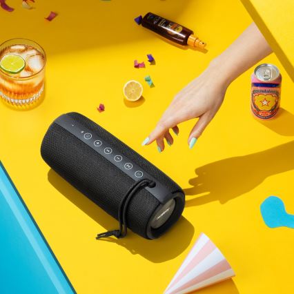 Niceboy Titan 4 - LED Wireless speaker with a microphone and power bank function 50W/4000 mAh IPX7 black