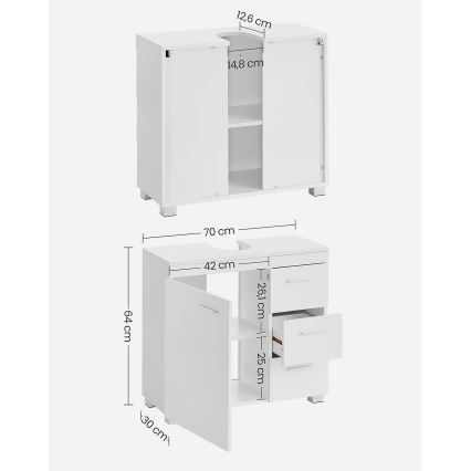 NICO White Bathroom Cabinet