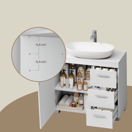 NICO White Bathroom Cabinet