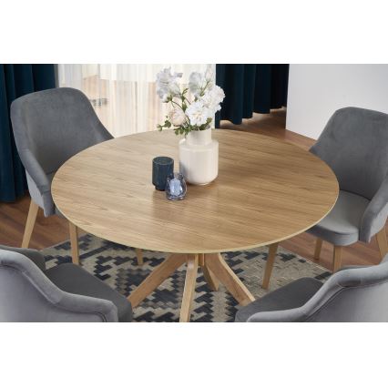 NICOLAS dining table, 120 cm diameter, brown