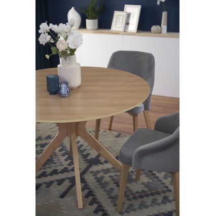 NICOLAS dining table, 120 cm diameter, brown