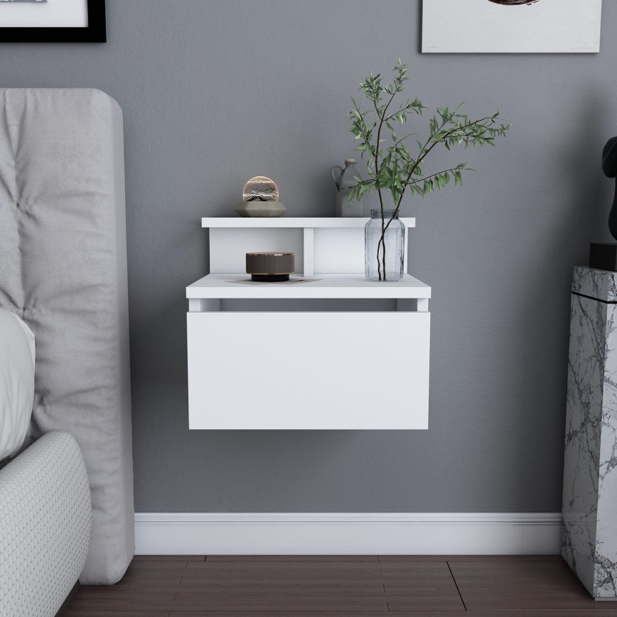Nightstand ALICE 39,8x35 cm white
