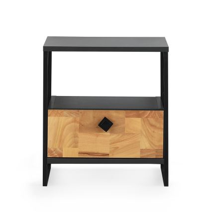 Nightstand ALTUNIZADE 50x45 cm black/brown