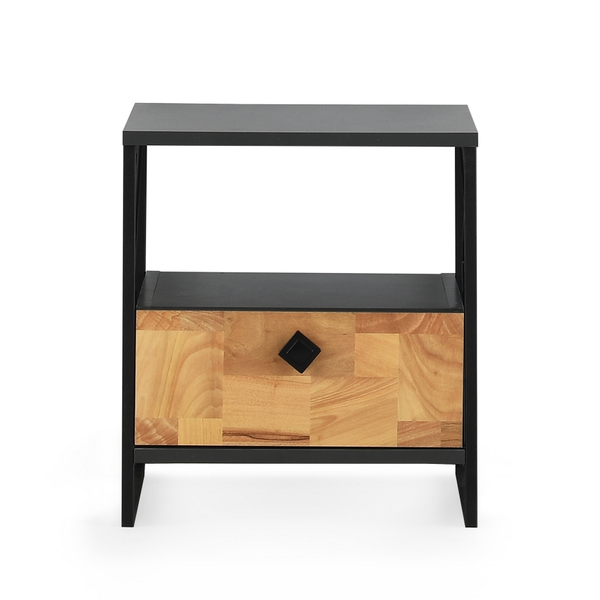 Nightstand ALTUNIZADE 50x45 cm black/brown