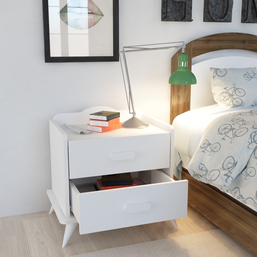 Nightstand ANDAZ 58,6x60 cm white