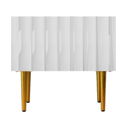 Nightstand ARCOS 46x50 cm white/gold