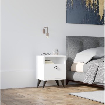 Nightstand BARLO 50x40 cm white