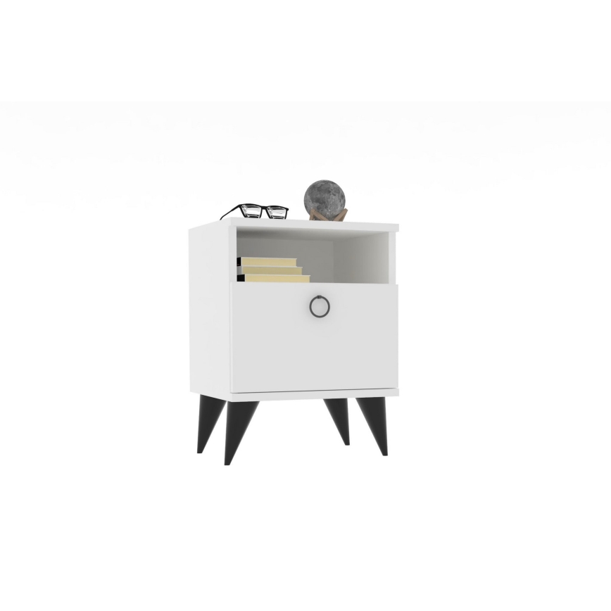 Nightstand BARLO 50x40 cm white