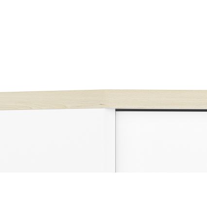 Nightstand BUBO 58x69 cm white/light beech