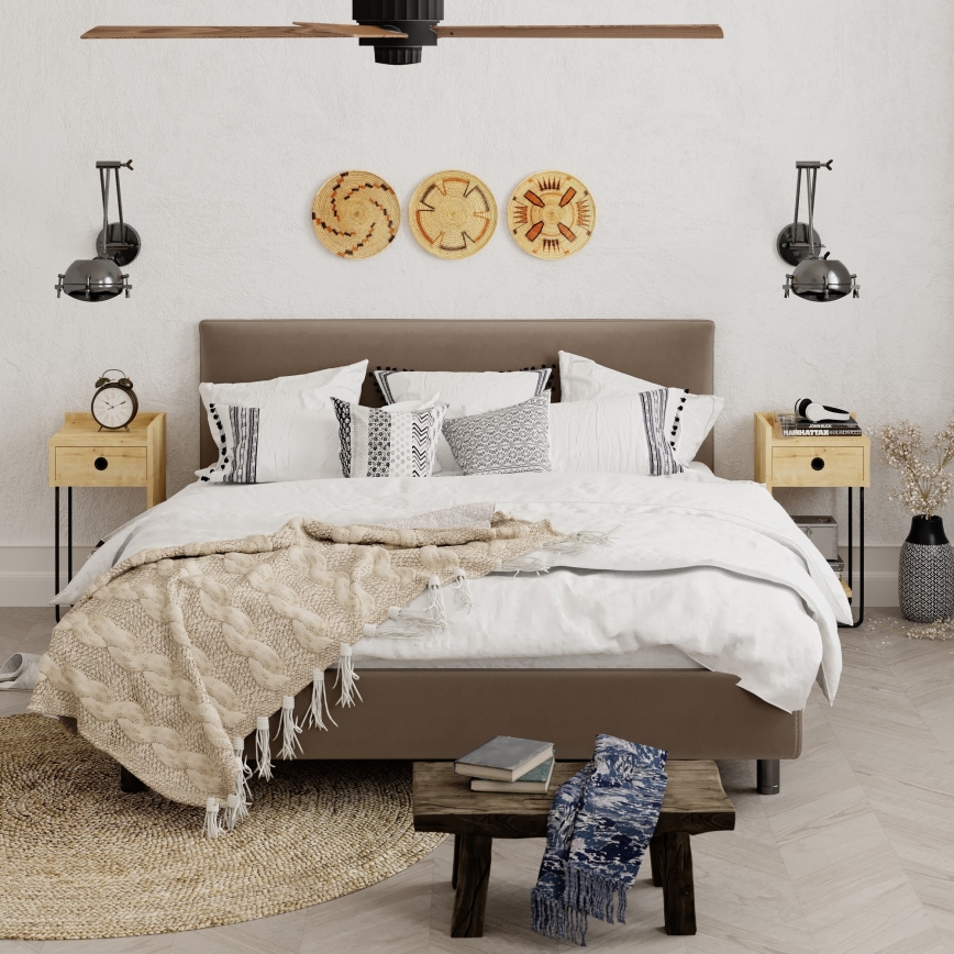 Nightstand CACTUS 60x29,5 cm beige/black