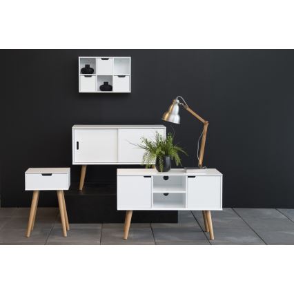 Nightstand CARLY oak/white