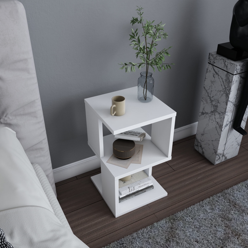 Nightstand CARTER 49,4x29,6 cm white