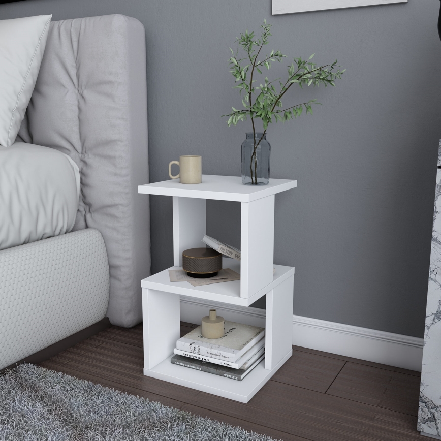 Nightstand CARTER 49,4x29,6 cm white