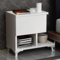 Nightstand CAST 46,8x46,8 cm white