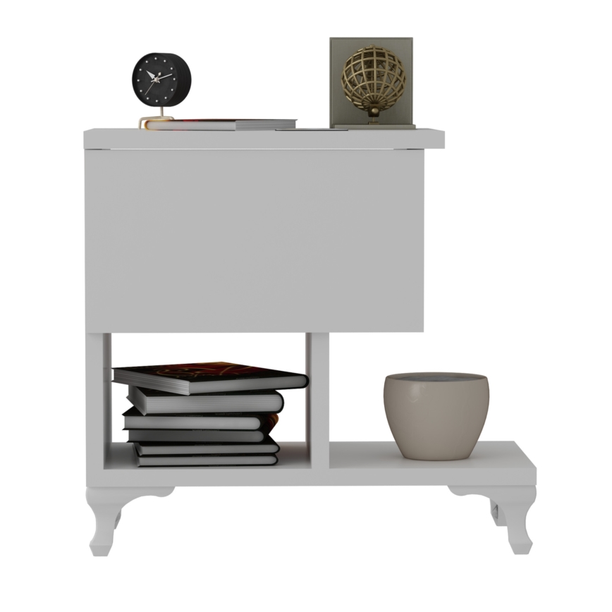 Nightstand CAST 46,8x46,8 cm white