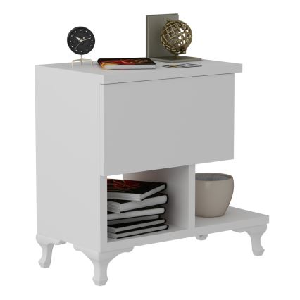Nightstand CAST 46,8x46,8 cm white