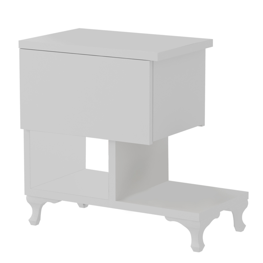 Nightstand CAST 46,8x46,8 cm white