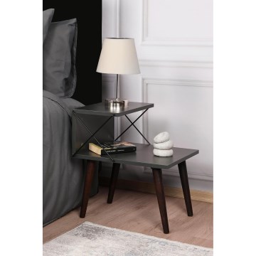 Nightstand CROSS 55x50 cm anthracite