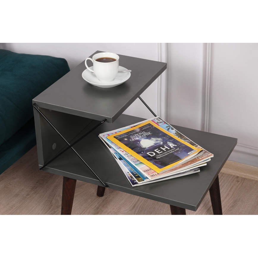 Nightstand CROSS 55x50 cm anthracite