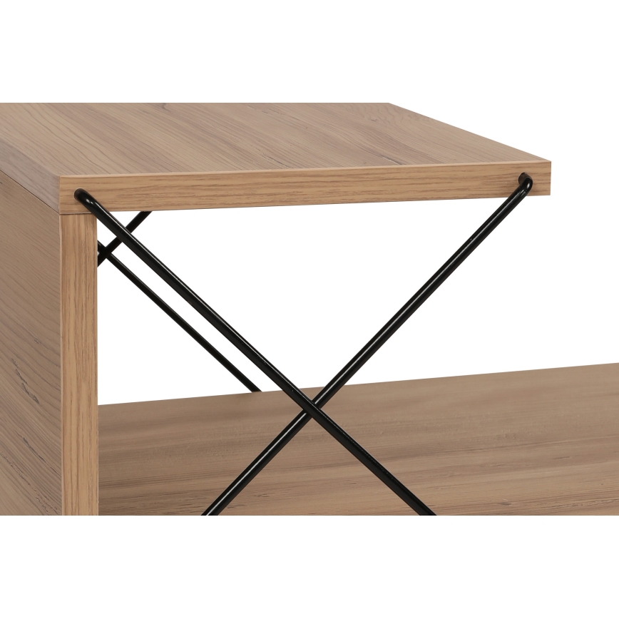 Nightstand CROSS 55x50 cm brown